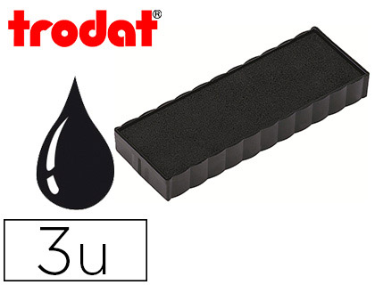 RECHARGE TAMPON TRODAT 4813/4817/48313/4917 NOIR BLISTER 3 UNITÉS