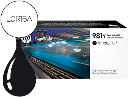 CARTOUCHE HP 981Y JET D'ENCRE L0R16A PAGEWIDE COULEUR NOIR 20000P