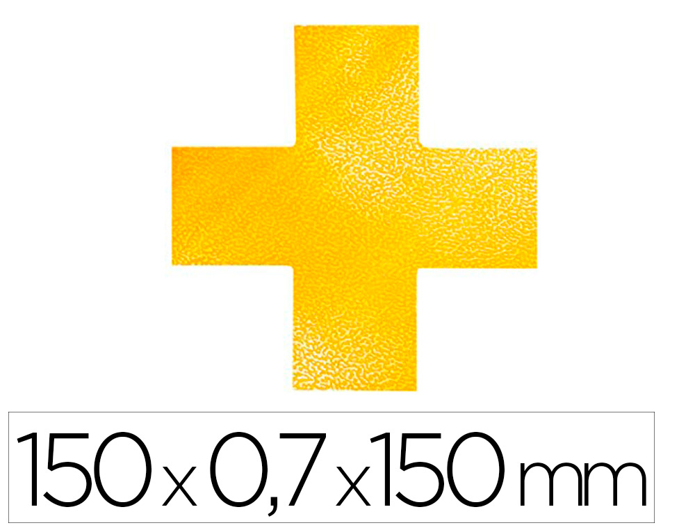 MARQUAGE AU SOL DURABLE IDENTIFICATION ZONES DE       DANGER PASSAGE STOCKAGE FORME CROIX 150X0,7X150MM INTERIEUR