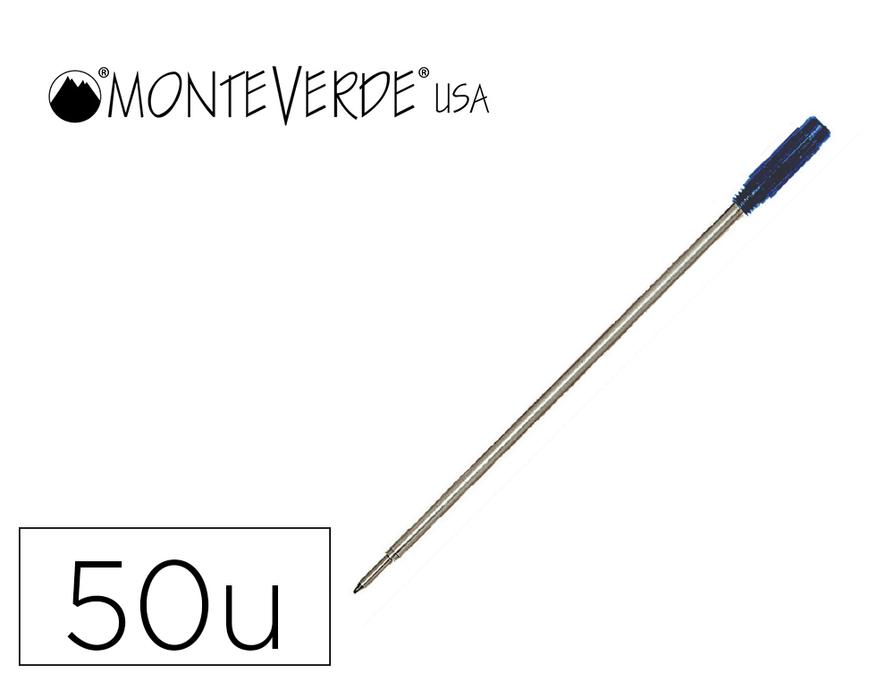 RECHARGE BILLE MONTEVERDE CROSS M POINTE MOYENNE        COLORIS BLEU TUBE 50 UNITES