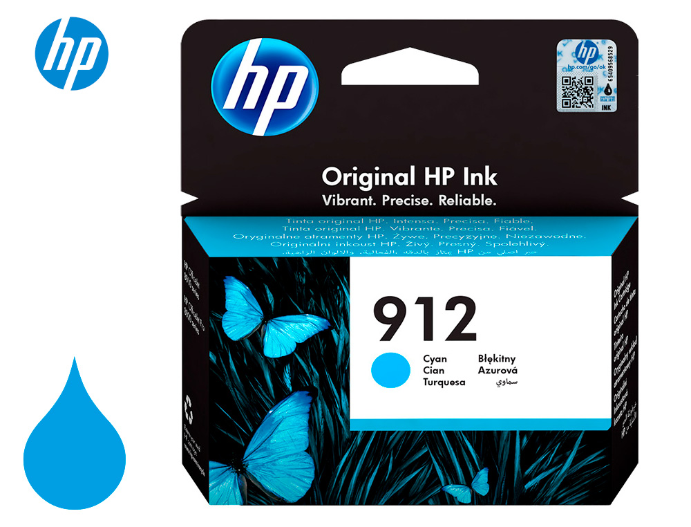 CARTOUCHE ENCRE HP 912 8010 / 8020 / 8035 COULEUR CYAN 315  PAGES