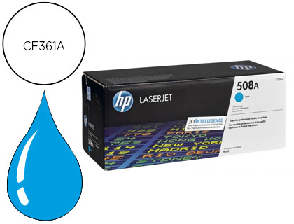 TONER LASER HP N.508A LASERJET ENTREPRISE M552/M553/M577 COULEUR CYAN 5000P