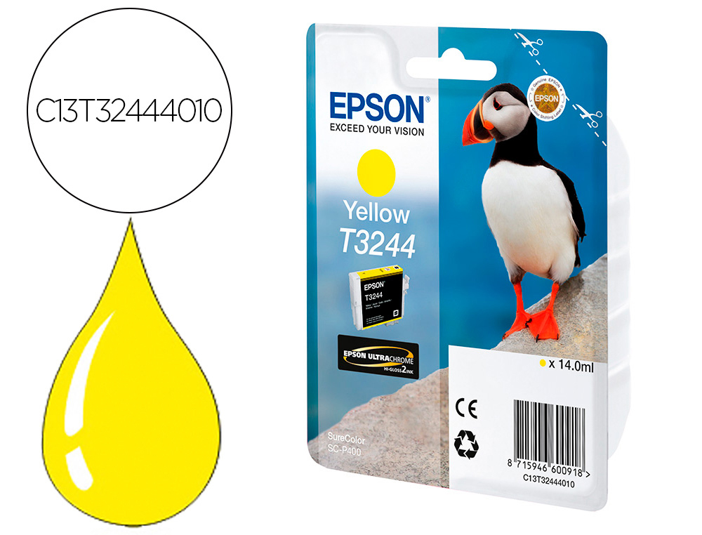 CARTOUCHE ENCRE  EPSON SURECOULEUR SC-P400 JAUNE
