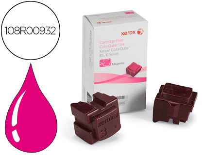 CARTOUCHE XEROX ENCRE SOLIDE 108R00932 POUR COLORQUBE 8570 8580 COULEUR MAGENTA 4400P PACK 2 UNITS
