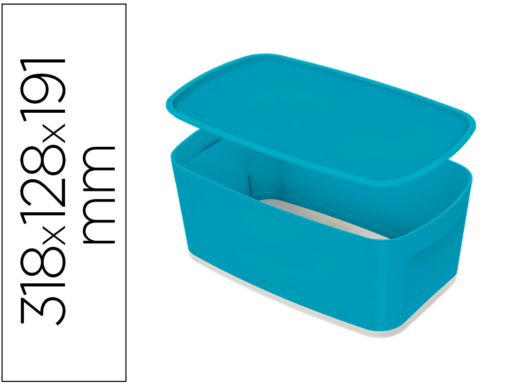 BOITE DE RANGEMENT LEITZ COSY MY BOX PETIT FORMAT AVEC      COUVERCLE  COLORIS BLEU
