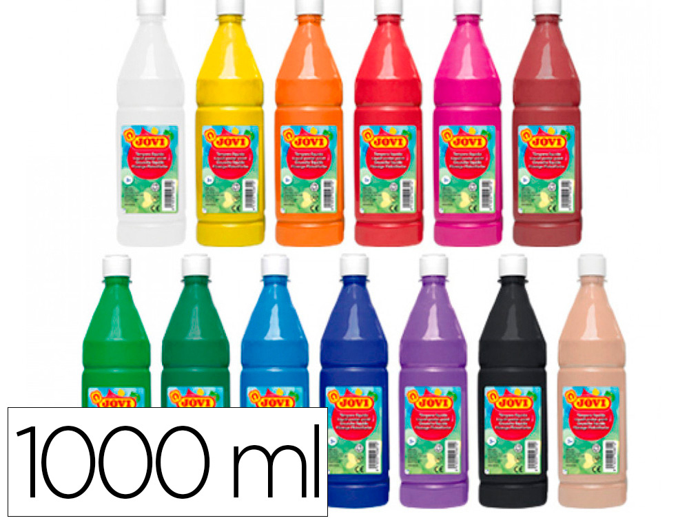 GOUACHE JOVI LIQUIDE BOUTEILLE 1000 ML.            VERMILLION.