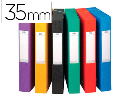 BOÎTE CLASSEMENT ELBA KANGOUROU BOSTON CARTE LUSTRÉE 600G 7/10E 240X320MM DOS 35MM ÉTIQUETTE COLORIS ASSORTIS