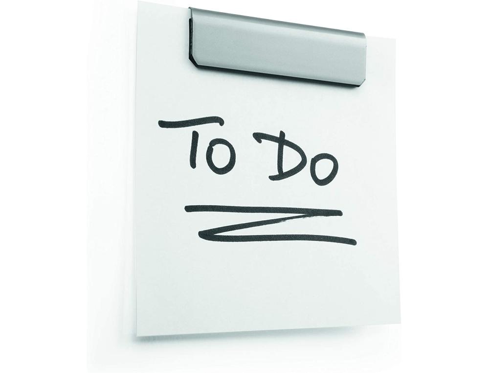 CLIP PINCE AFFICHAGE DURABLE DURAFIX ADH SIF SACHET DE 5   PI CES 60MM GRIS METALLIS E