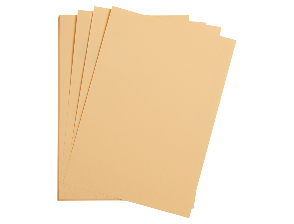 FEUILLE PAPIER CLAIREFONTAINE MAYA 270G 500X700MM COLORIS   ABRICOT PAQUET 25 UNITES