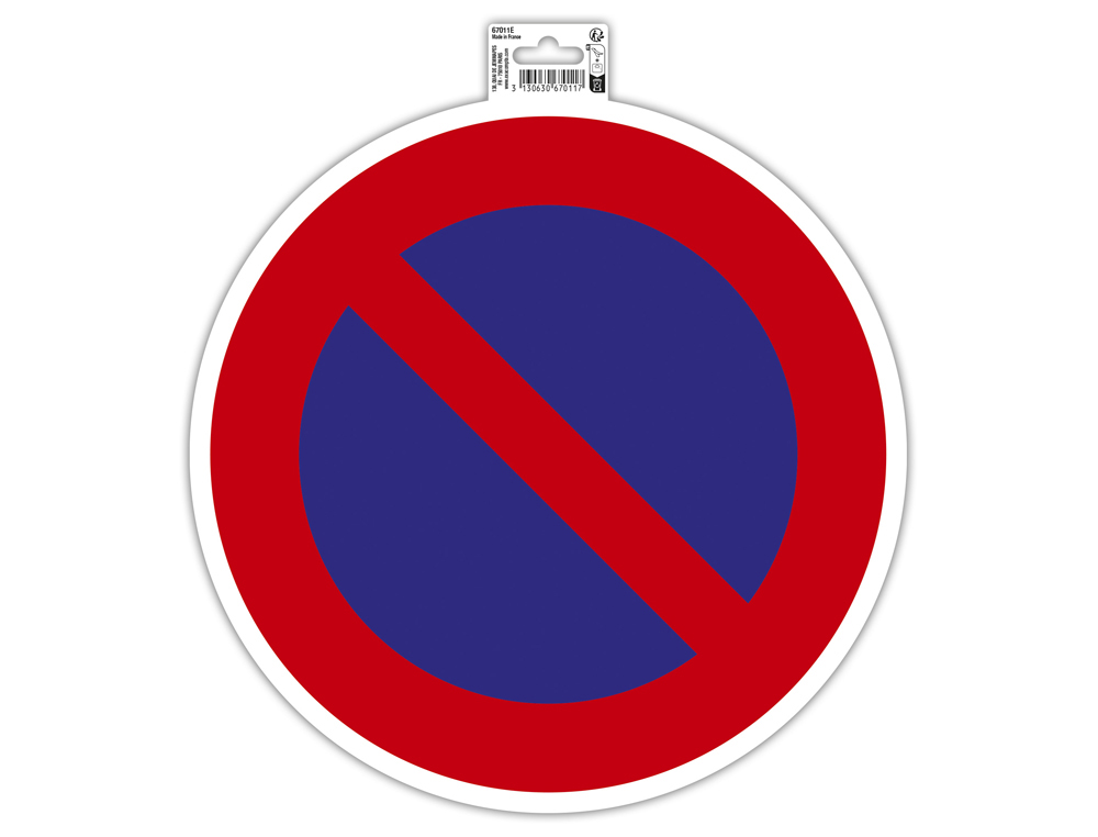 PANNEAU ADHESIF EXACOMPTA PVC ANTIDERAPANT INTERDICTION     STATIONNER 30CM COLORIS ROUGE