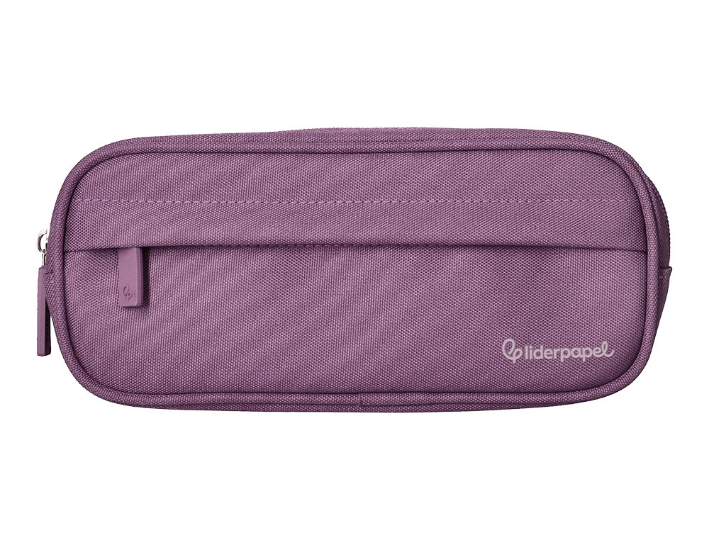 FOURRE-TOUT LIDERPAPEL RECTANGULAIRE COINS ARRONDIS  1 COMPARTIMENT AVEC POCHE     AVANT 21X9CM COLORIS MAUVE