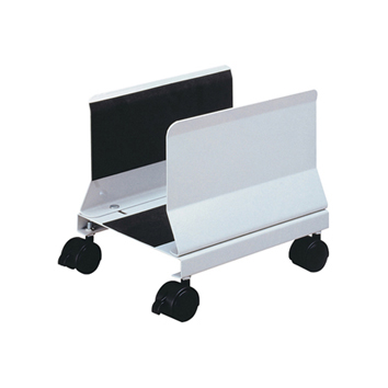 SUPPORT Q-CONNECT UNITÉ CENTRALE MÉTAL SOLIDE LARGEUR RÉGLABLE 132/220MM ROULETTES FREINS