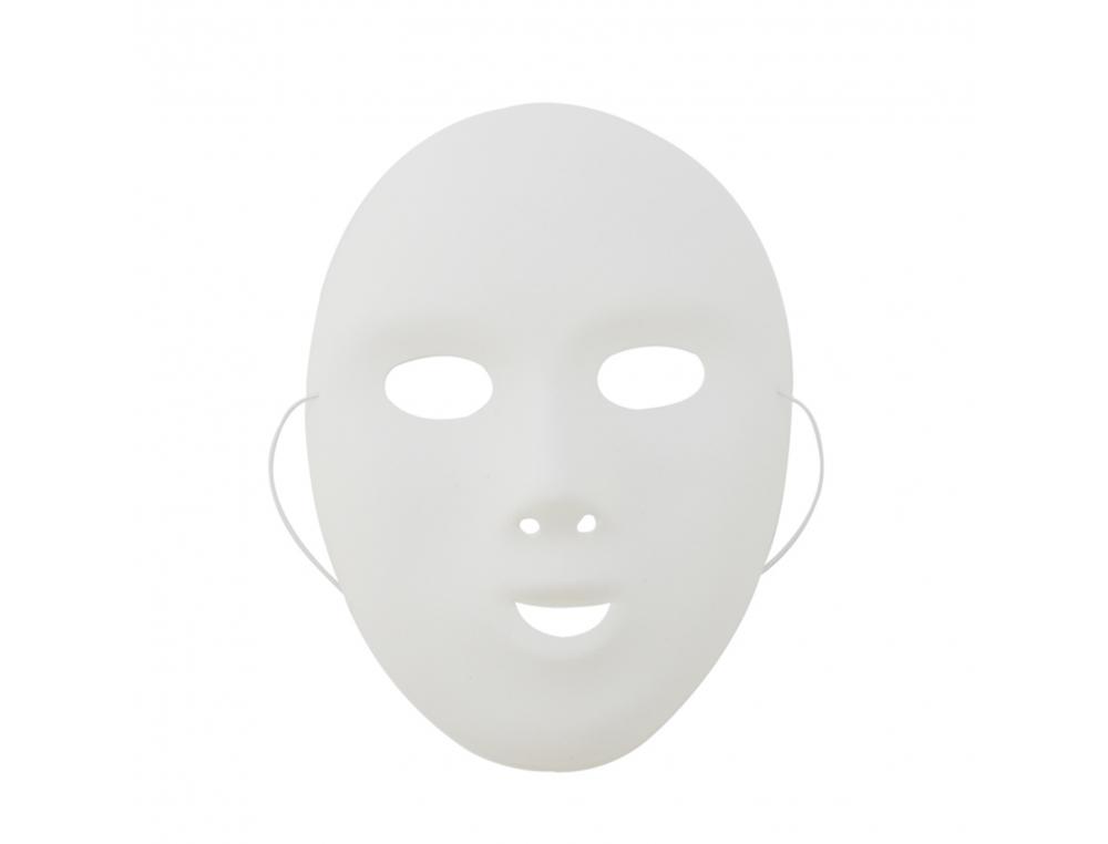 MASQUE ENFANT O COLOR THERMOFORME A DECORER COLORIS BLANC LOT DE 12 UNITES
