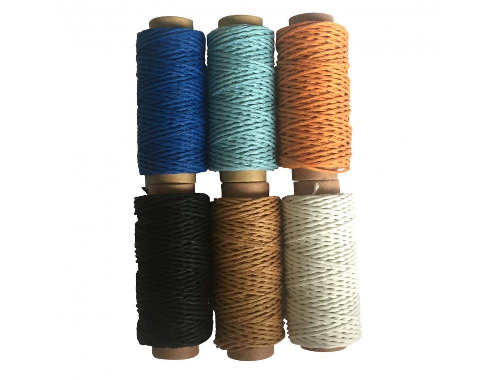 LOT FICELLE CHANVRE GRAINE CREATIVE 20M 6 UNITES COLORIS ASSORTIS