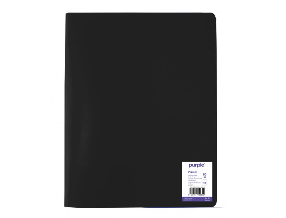PROTEGE DOCUMENTS OFFICE PLAST COUVERTURES SOUPLES ET  SEMI RIGIDES QUALITE PP LISSE 30 MICRONS 80 VUES COL NOIR
