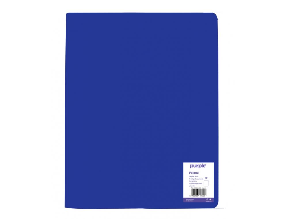 PROTEGE DOCUMENTS OFFICE PLAST COUVERTURES SOUPLES ET  SEMI RIGIDES QUALITE PP LISSE 30 MICRONS 100 VUES COL BLEU