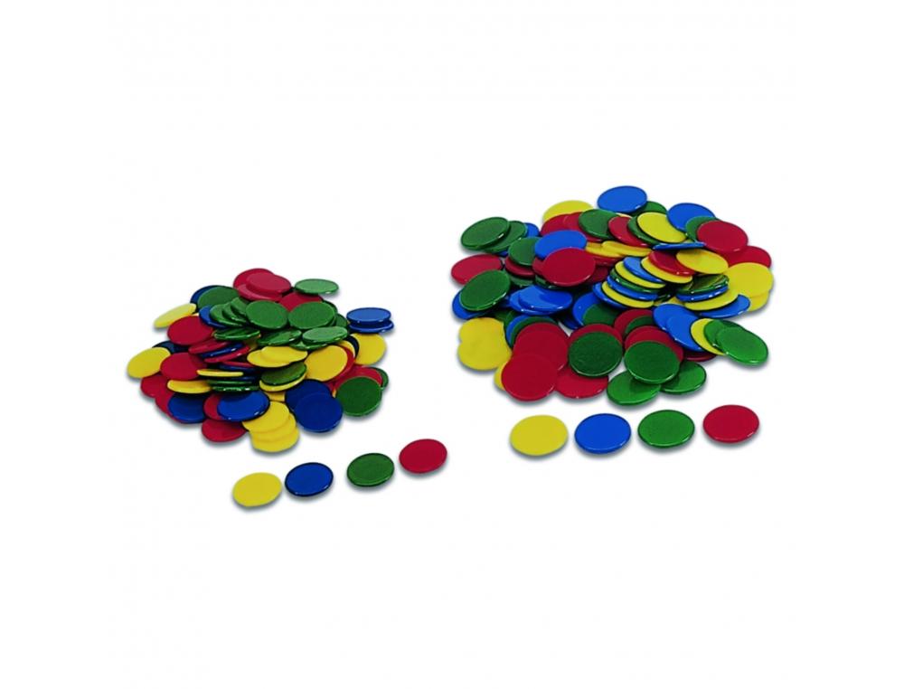 JETONS CAYRO 4 COLORIS ASSORTIS SACHET DE 100 PIECES