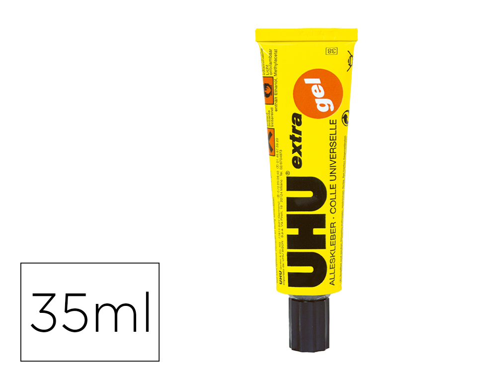COLLE UHU GEL EXTRA TRANSPARENTE MULTI MATERIAUX  TUBE 35ML