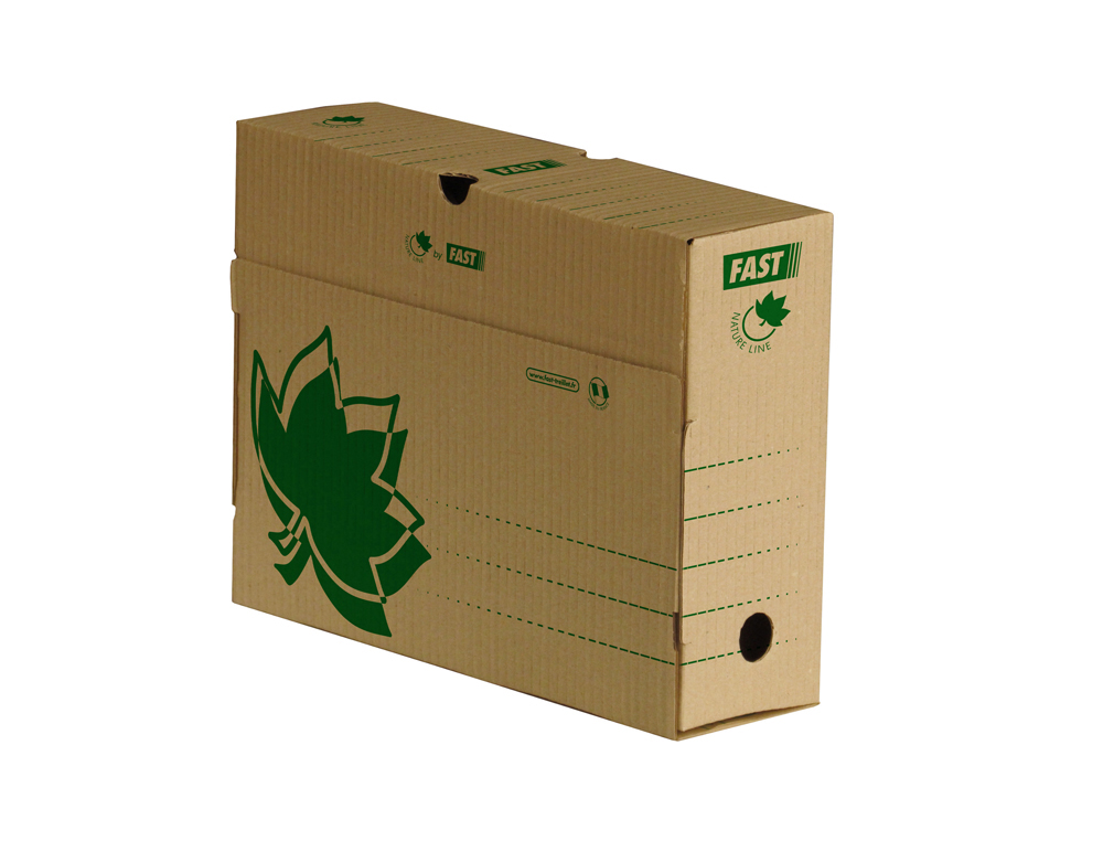 LOT BOITES ARCHIVES NATURE LINE FAST RECYCLE ET          RECYCLABLE CARTON BRUN 33X25  CM DOS DE 10CM 10 UNITES