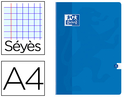 CAHIER PIQU OXFORD COUVERTURE PELLICULE LAVABLE A4 21X29,7CM 96 PAGES 90G SYS