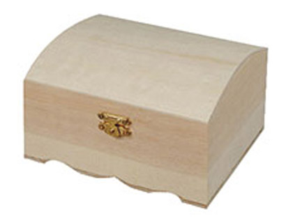 COFFRET BIJOUX ART DESIGN BOIS À DÉCORER MIROIR 11.8X8X8CM
