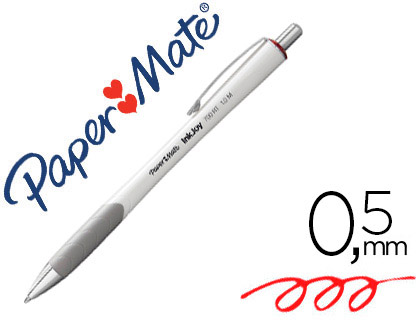 STYLO-BILLE PAPER MATE INKJOY 700 RÉTRACTABLE ÉCRITURE MOYENNE 0.5MM ULTRA DOUCE DESIGN SOPHISTIQUÉ CLIP MÉTAL ROUGE
