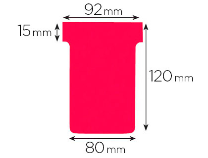 FICHE PLANNING NOBO INDICE 3 15X92X120X80MM COLORIS ROUGE ÉTUI 100 UNITÉS