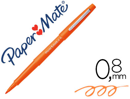 STYLO-FEUTRE PAPER MATE FLAIR ORIGINAL POINTE MOYENNE 1MM LONGUE DURÉE DE VIE COLORIS ORANGE