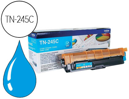 TONER LASER BROTHER TN245C COULEUR CYAN HAUTE CAPACITÉ 2200P