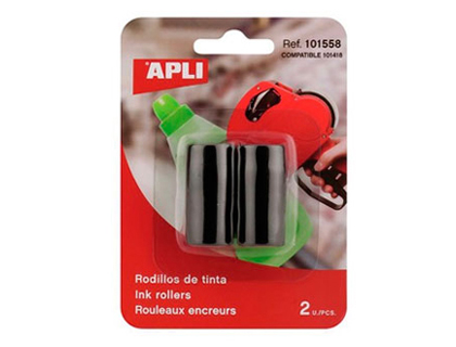 ROULEAU ENCREUR APLI AGIPA POUR PINCE À ÉTIQUETER 1 LIGNE BLISTER 2 UNITÉS