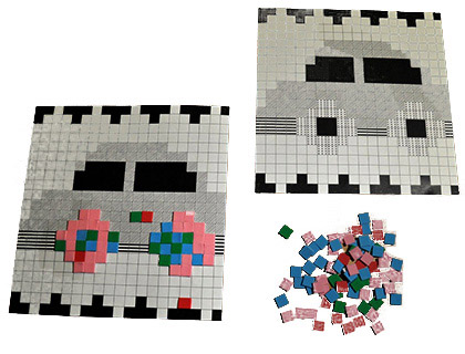 CARRÉ MOUSSE MOSAÏQUE 1X1CM 10 COLORIS ASSORTIS 1000 UNITÉS