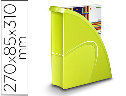 PORTE-REVUES CEP GLOSS POLYSTYRÈNE ANTICHOC CAPACITÉ 700F TOUS DOCUMENTS 24X32CM 270X85X310MM COLORIS VERT ANIS