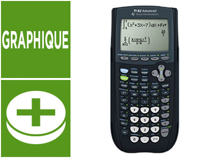 CALCULATRICE TEXAS INSTRUMENTS GRAPHIQUE TI-82 ADVANCED FONCTIONS ESSENTIELLES CBLE USB INCLUS 190X90X25MM 290G