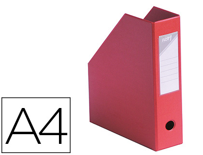 BOÎTE CLASSEMENT ELBA PAN COUPÉ PVC 320X240MM DOS 100MM TROU PRÉHENSION PORTE-ÉTIQUETTE SOUDÉ LIVRÉ PLAT COLORIS ROUGE