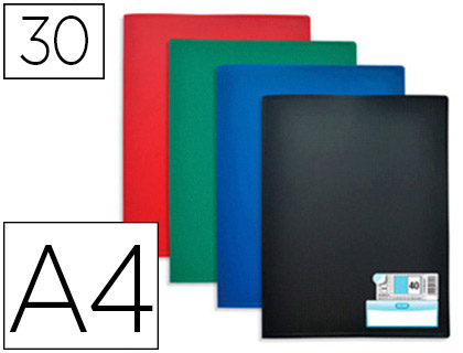 PROTÈGE-DOCUMENTS ELBA MEMPHIS PP COUVERTURE SEMI-RIGIDE 30 POCHETTES 60 VUES A4 210X297MM COLORIS ASSORTIS STANDARD