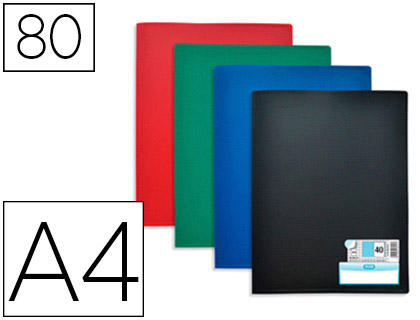 PROTÈGE-DOCUMENTS ELBA MEMPHIS POLYPROPYLÈNE COUVERTURE SEMI-RIGIDE 80 POCHETTES 160 VUES A4 210X297MM ASSORTIS STANDARD