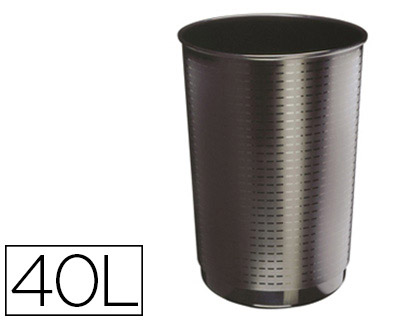 CORBEILLE  PAPIER CEP POLYPROPYLNE GRANDE CAPACIT 40L IDALE POUR PHOTOCOPIEUSE 380MM DIAMTRE HAUTEUR 495MM NOIR