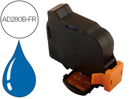 CARTOUCHE D'ENCRE BLEUE COMPATIBLE AVEC NEOPOST AD280B-FR SATAS IS280/EVO 280 TYPE POSTALE HV/SV