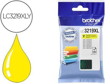 CARTOUCHE BROTHER JET D'ENCRE LC3219 COULEUR JAUNE HAUTE CAPACITÉ 3000P