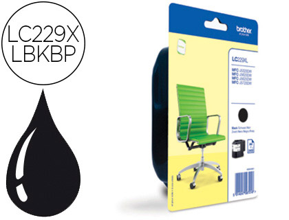 CARTOUCHE BROTHER JET D'ENCRE ORIGINALE LC229XLBK COULEUR NOIR