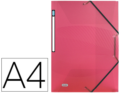 CHEMISE OXFORD OSMOSE POLYPROPYLÈNE 5/10E A4+ 320X240MM 3 RABATS ÉLASTIQUES ÉTIQUETTE DOS COLORIS ROSE