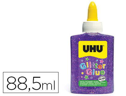 COLLE PAILLETÉE UHU COLORIS VIOLET 88,5ML