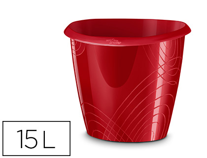 CORBEILLE PAPIER CEP ORIGINS POLYPROPYLENE SOUPLE          RESISTANT OVALE LARGE REBORD  363X300X323MM CAPACITE 15L