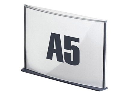 PLAQUE SIGNALISATION PAPERFLOW POLYSTYRÈNE FORMAT A5 COLORIS ANTHRACITE