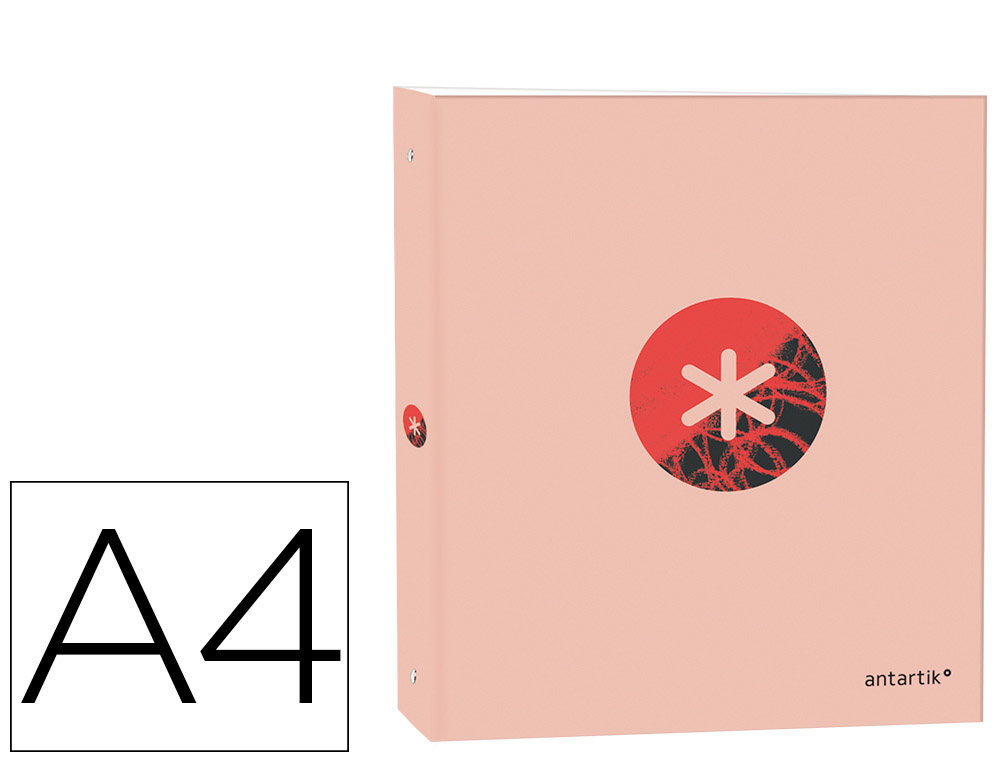 CLASSEUR ANTARTIK TRENDING TOPIC 2020 4 ANNEAUX EN D 40MMA4+ REMBORDÉ COLORIS CORAIL