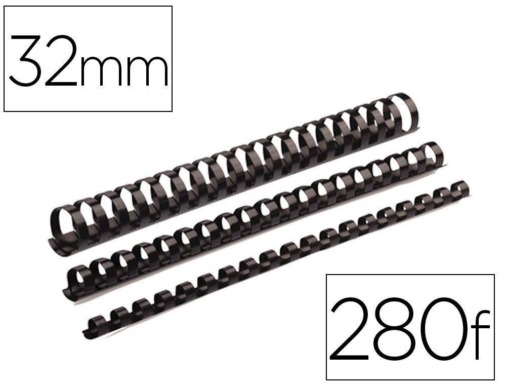 RELIURE PLAST.32MM NOIR B/50