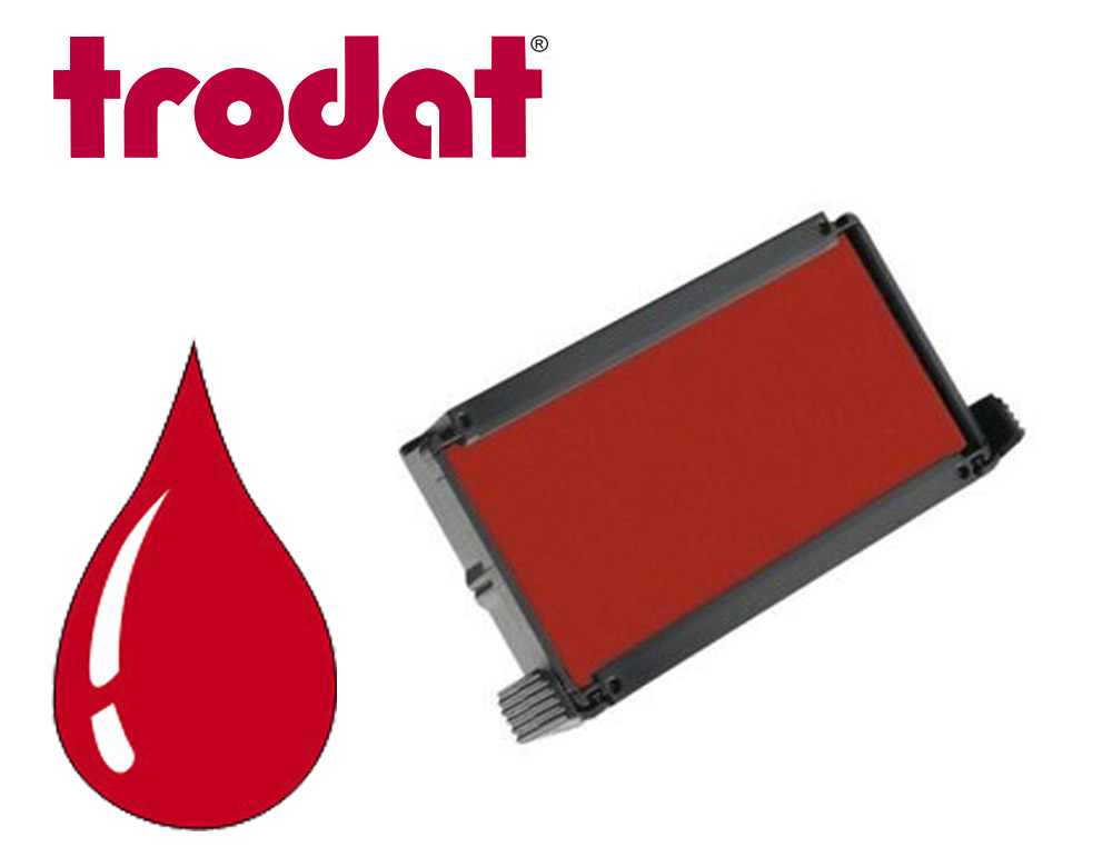 CASSETTE ENCRAGE TRODAT 6/53C POUR TAMPON METAL LINE 5203/5223/5440 COLORIS ROUGE