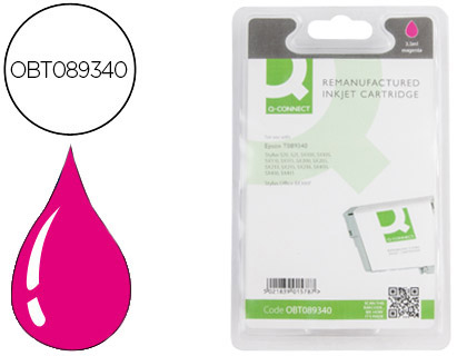 CARTOUCHE Q-CONNECT JET D'ENCRE COMPATIBLE IMPRIMANTES EPSON T0893 COULEUR MAGENTA