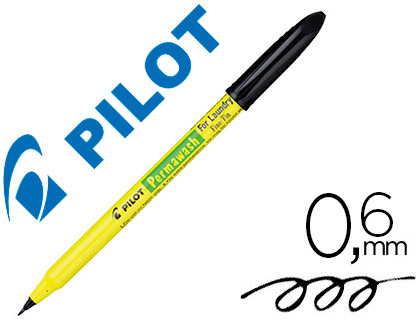 MARQUEUR PILOT TISSU LAUNDRY ENCRE BASE EAU POINTE POLYACÉTATE TRACÉ 0.6MM NOIR