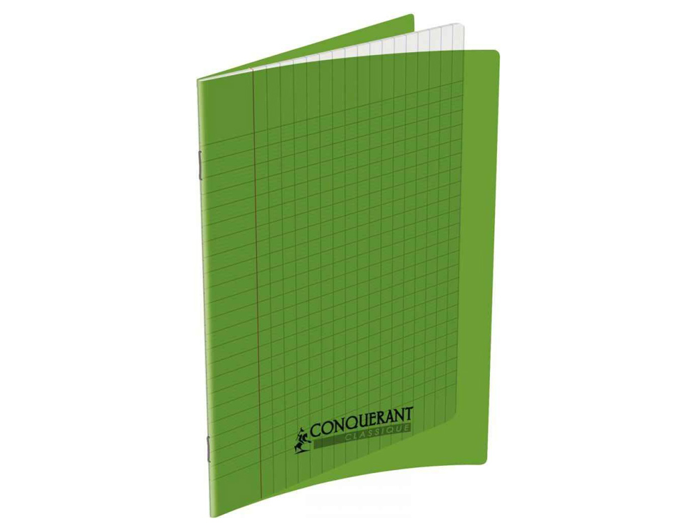 CAHIER CONQUÉRANT POLYPROPYLÈNE A4+ 24X32CM 140 PAGES 90G SÉYÈS COLORIS VERT